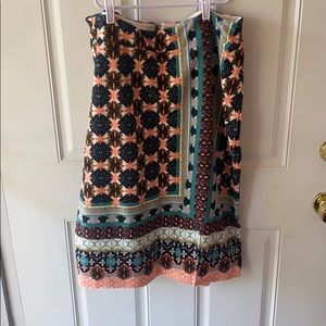 Anthropologie stretchy lined pencil skirt